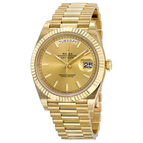 rolex day date 40 champagne dial